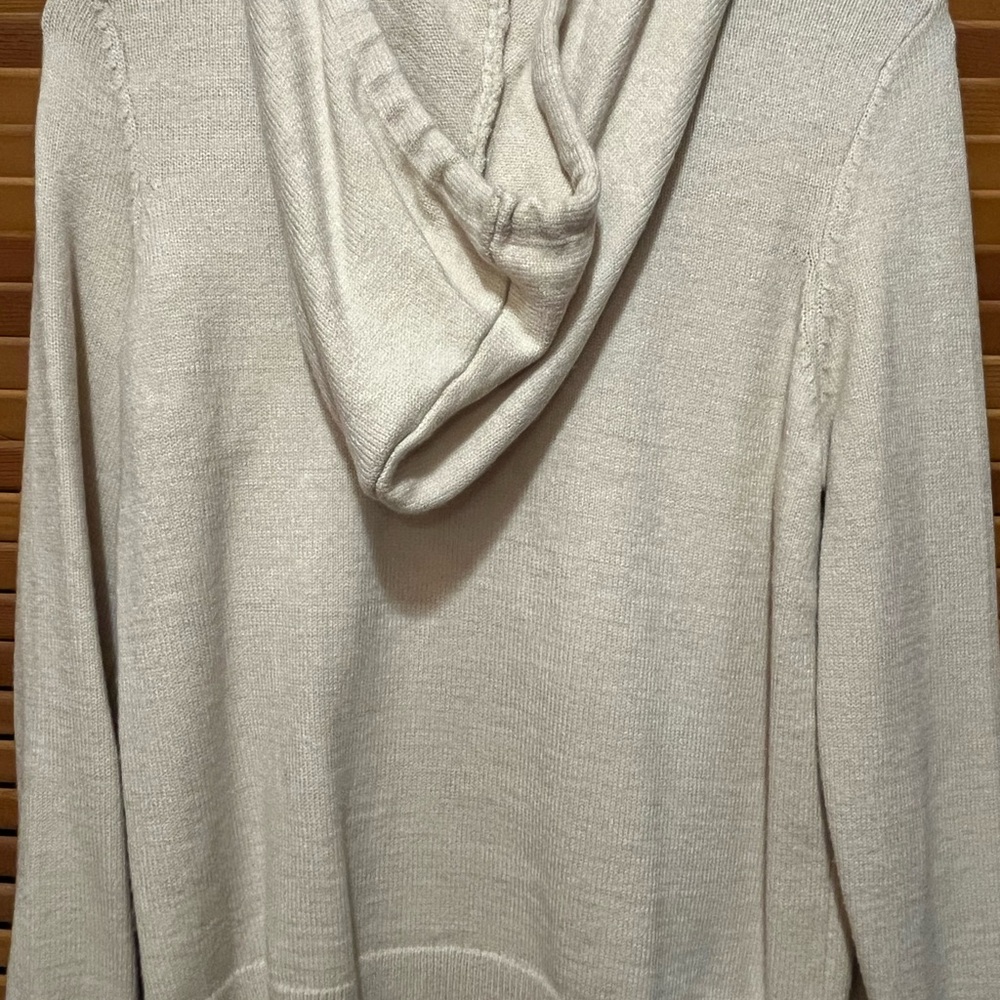 Life Is Good Cream Knit Hoodie Sweater - Picture 3 of 6
